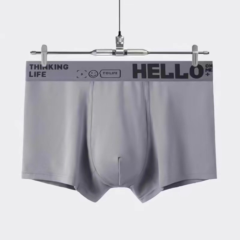 New Men's Underwear Men's Boxer Shorts Four Seasons Breathable Trendy Boxer Shorts Boys Simple Pants