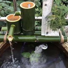 陶瓷鱼缸子流水摆件筒流水器石槽鱼缸鱼盆过滤加湿增氧