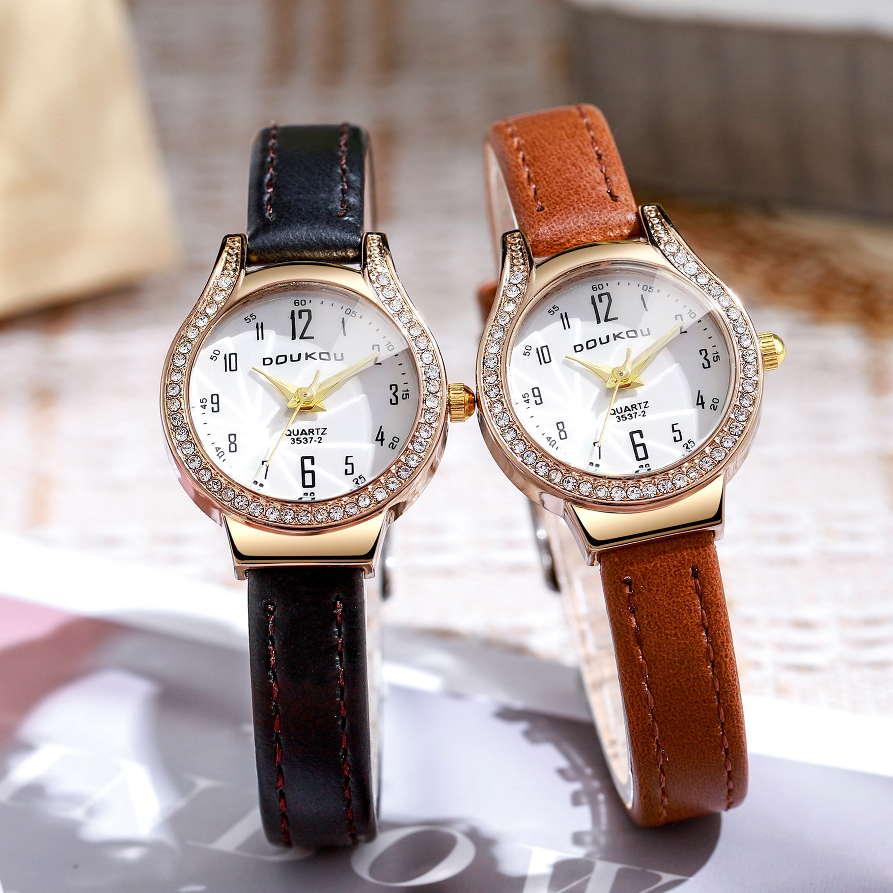 品牌新时尚百搭女士手表女款生活防水小众气质高级感爆款一件代发