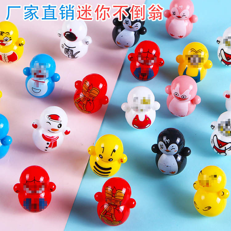 Best-Seller on Douyin Cartoon Mini Tumbler Penguin Children's Educational Mini Gift Leisure Nostalgic Small Toys Wholesale