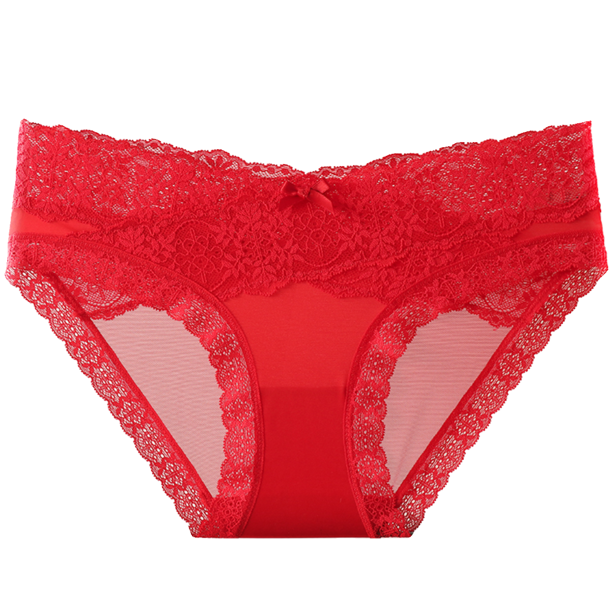 2条装龙年大红色蕾丝内裤女性感新款结婚本命年少女士