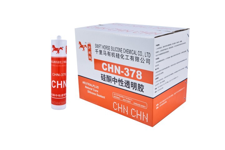 千里马化工zhe378中性透明硅酮胶密封玻璃胶门窗密封胶24支每箱