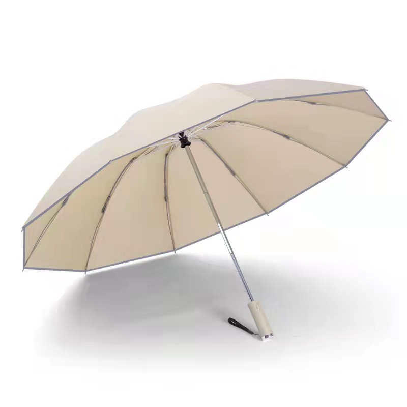 全自动汽车反向伞led灯反向折叠伞晴雨两用商务黑胶伞 logo广告伞