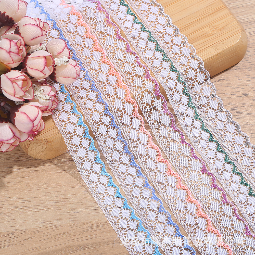 1.8cm Translucent Hollow out Color Hem Ribbon DIY Clothing Hat Home Textile Lace Underwear Decorative Material