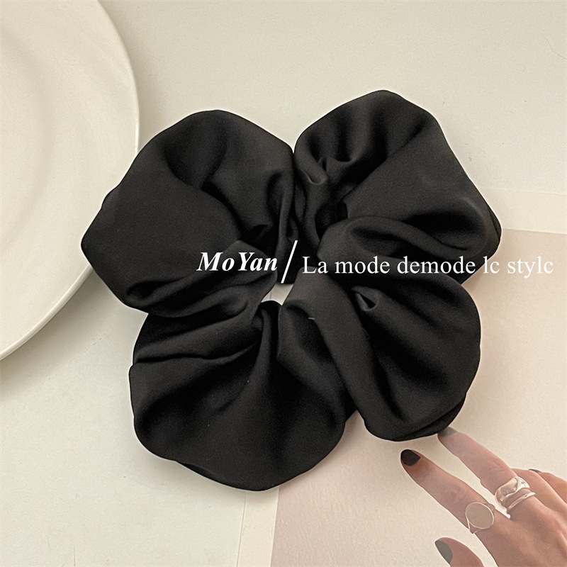 French Double-Sided Satin Pork Intestine Hair Band High-Grade Sense Instafamous Princess Disaster Seamless Hair Rope Simple Intestine Hair Rope for Women