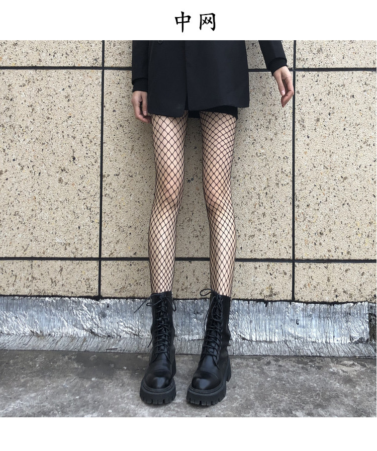 网状丝袜镂空性感打底袜黑色网眼情趣辣妹潮渔网袜子ins风网格袜