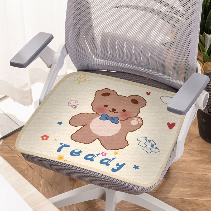 Summer Student Bedroom Stool Bamboo Mat Seat Seat Cushion Office Dining Chair Ice Silk Cushion Chair Summer Seat Cushion for Summer