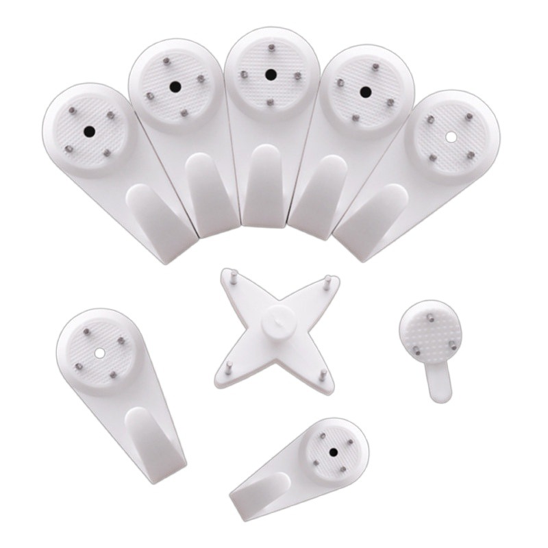 无痕钉中号挂画托三角卡槽墙钉挂钩十字绣博派隐形金色螺丝钉子