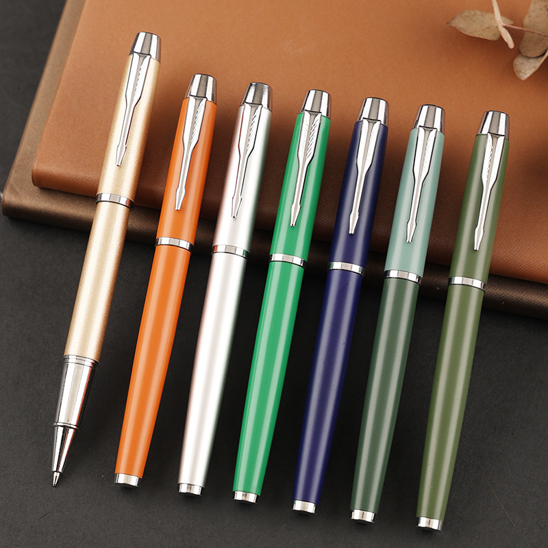 factory sales metal bead signature pen 17 colors optional support making logo business office gifts gel pen