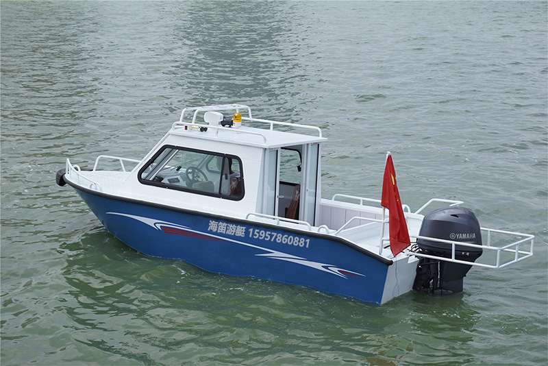 海笛铝镁合金半棚530快艇 救护艇 救援艇配发动机 水上冲锋艇厂家