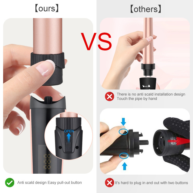 Replaceable Plug Multi-Function Head Changing Hair Curler