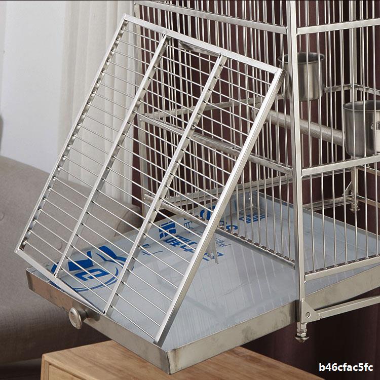 八哥鸟笼笼大号304不锈钢玄凤笼子豪华大型洗澡鹦鹉笼专用