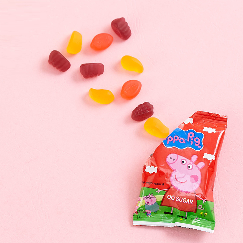 小猪qq糖水果味橡皮糖软糖香港进口佩奇儿童零食喜糖年货散装批发