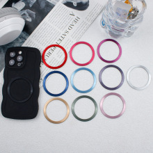 Magsafe圆形背贴式贴片CD纹圆形引磁片适用于iPhone15promax手机