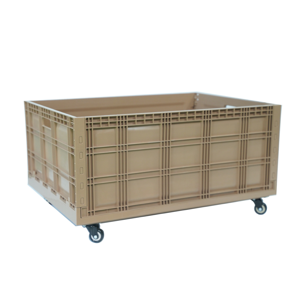 Wholesale Folding Storage Box with Wheels Large 8260 Transfer Box Plastic Frame Storage Turnover Plastic Case Logistics