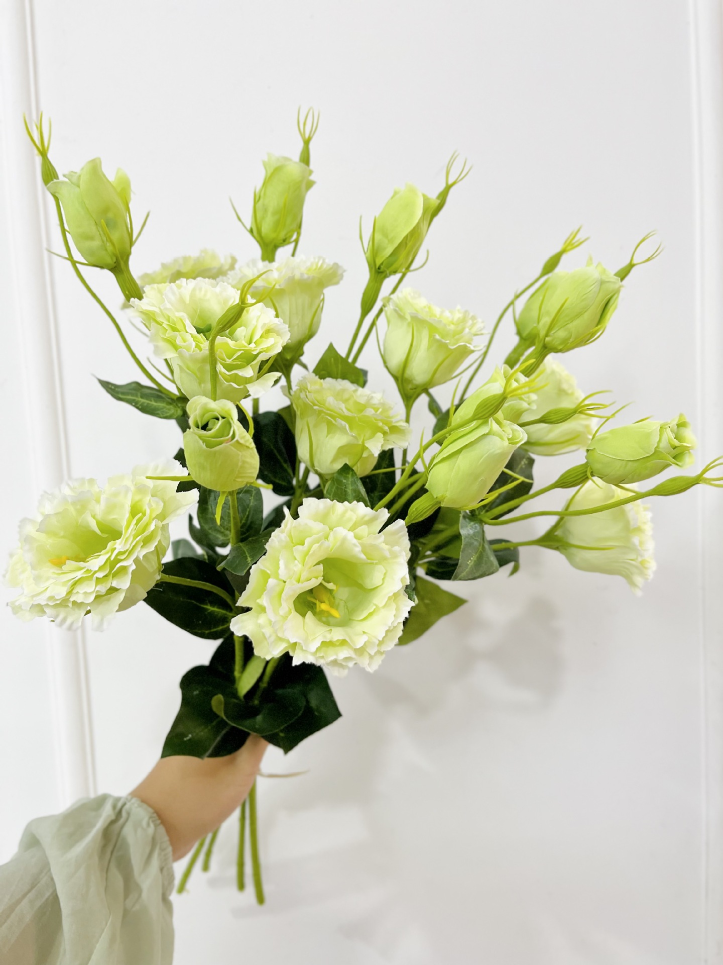 仿真桔梗花洋桔梗绢花假花多头手捧婚庆婚礼家居装饰花束厂家现货