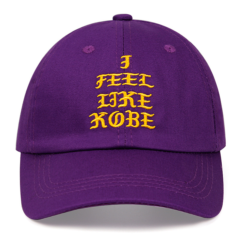 Foreign Trade Cross-Border Pure Cotton Embroidery Baseball Cap Soft Top Kobe Hip Hop High Quality I Feel like Dad Hat
