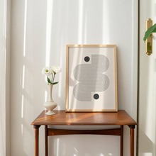 亚马逊几何线条客厅装饰画批发简约抽象壁画跨境单联画卧室装饰画