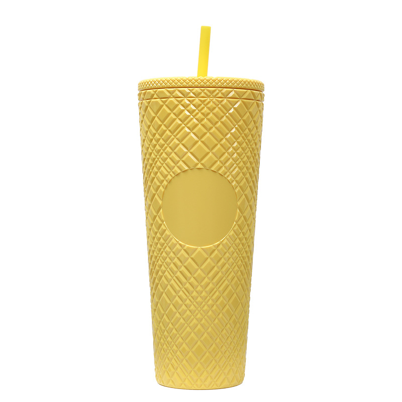 2023 New Factory Direct Supply 710ml Durian Cup Diamond Creative Trending Plastic Sippy Cup Star Bar Water Cup