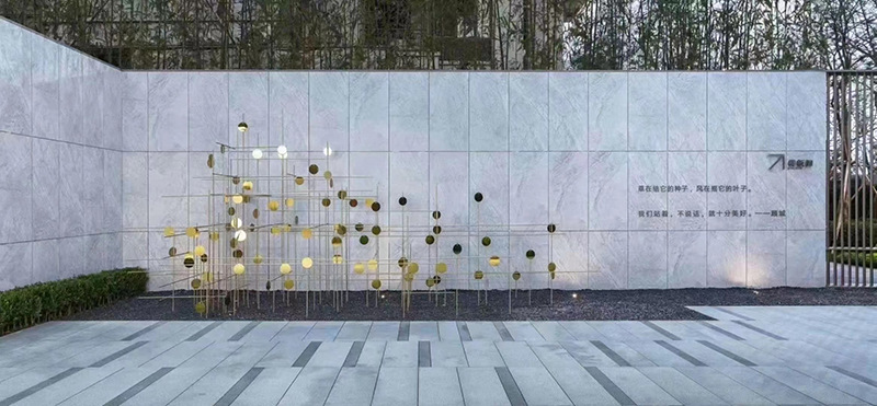 新款18厚600*1200数码石纹壁画石英砖 售楼部园林景观幕墙干挂专