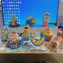 新品胖虎-龙腾虎跃系列盲盒周边桌面手办模型玩具少女心