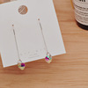 Korean Edition temperament fashion personality crystal love Earrings Earrings Peach Ear Studs have more cash than can be accounted for Pearl Pendant Earrings