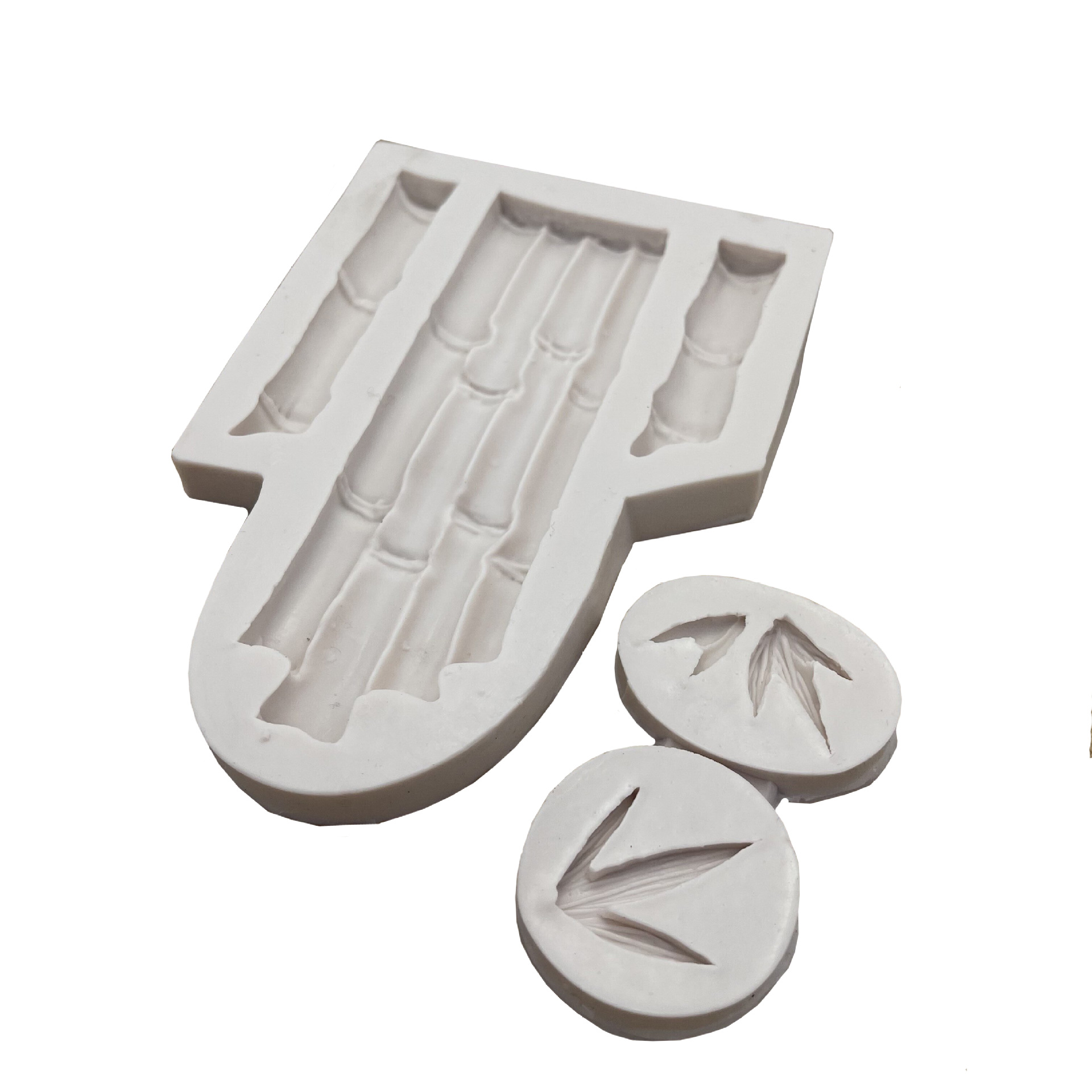 竹子竹叶围栏蛋糕装饰硅胶模具diy巧克力干佩斯石膏香薰模