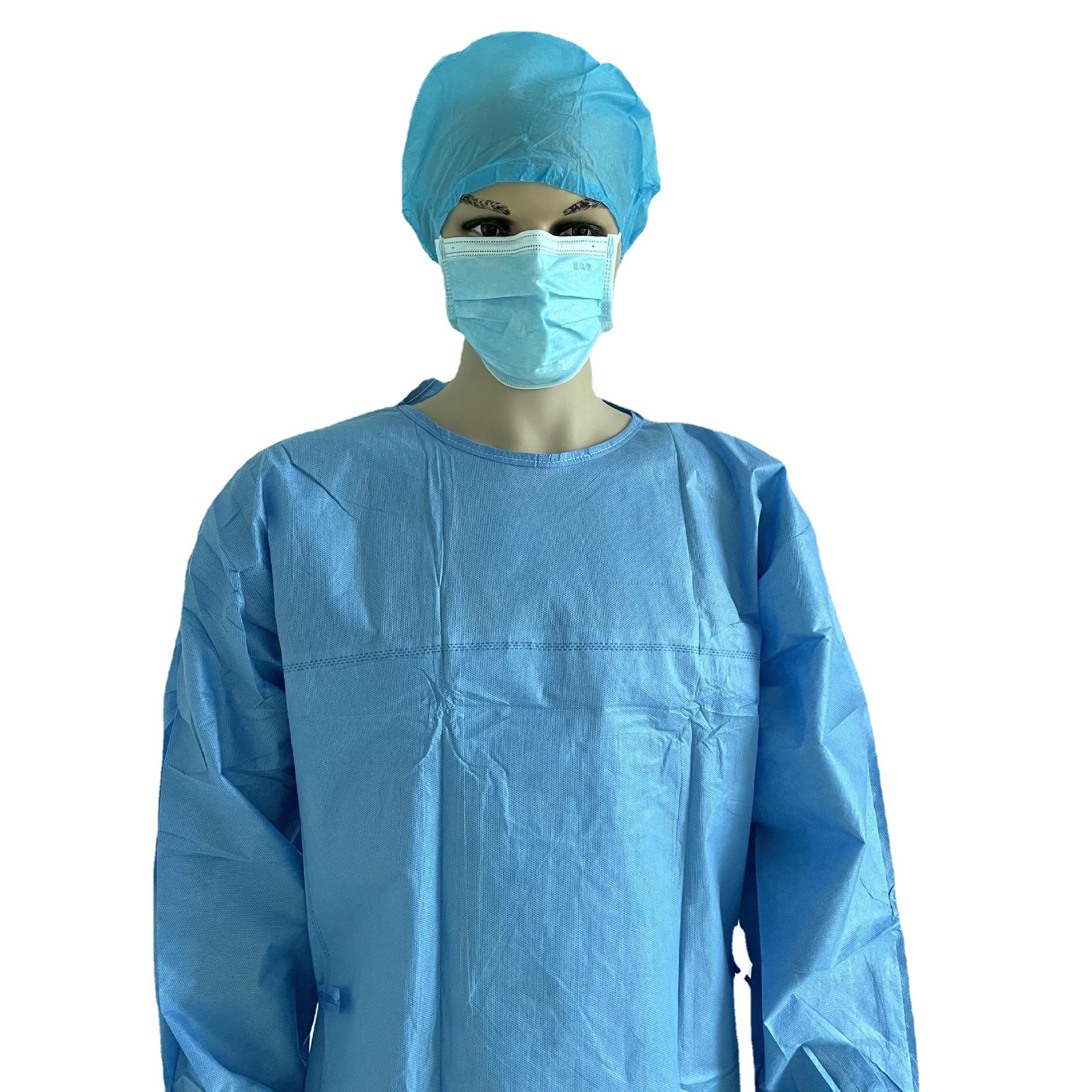 螺纹针织袖口医院长袖男女手术衣医生手术服隔离衣反穿衣