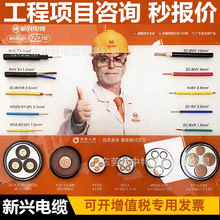 广州新兴电线电缆0.6/1KV铜芯国标YJV1芯-5芯交联绝缘电力电缆