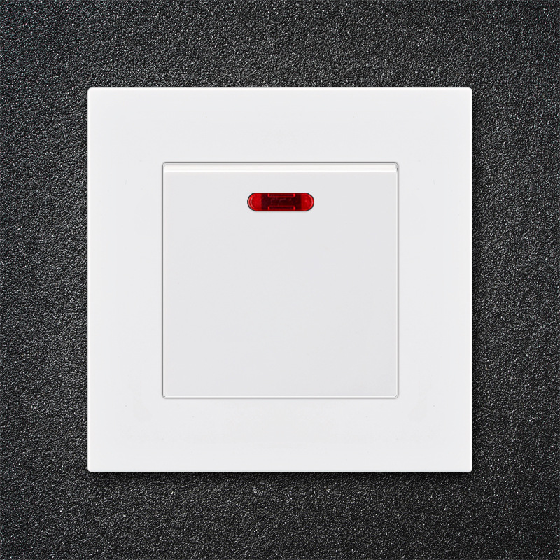 20a英式大功率开关 热水器空调冷气 高电流曲架开关 双断双开面板