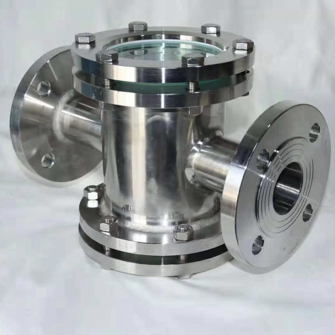 供应视不锈钢法兰四通视镜dn32 dn40 dn50 dn65 dn80 直通视镜