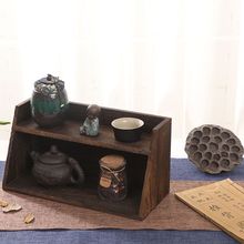 中式实木茶壶架小博古架客厅置物架多宝阁茶杯茶壶茶具收纳柜