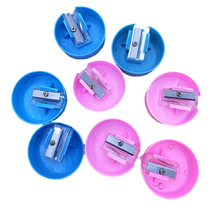 Round Manual Single Hole Pencil Sharpener Simple and Practical Children Penknife Stationery Pencil Shapper Wholesale