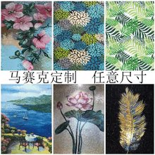 马赛克拼图电视背景墙拼花客厅瓷砖装饰画玄关卫生间人物剪画