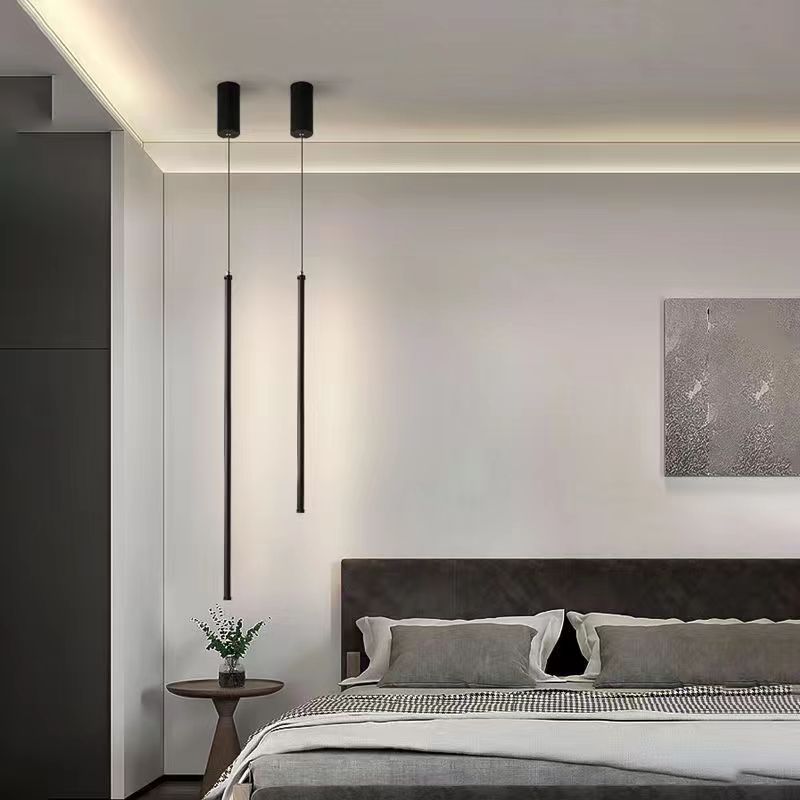 极简现代长条LED吊灯客厅卧室小吊灯