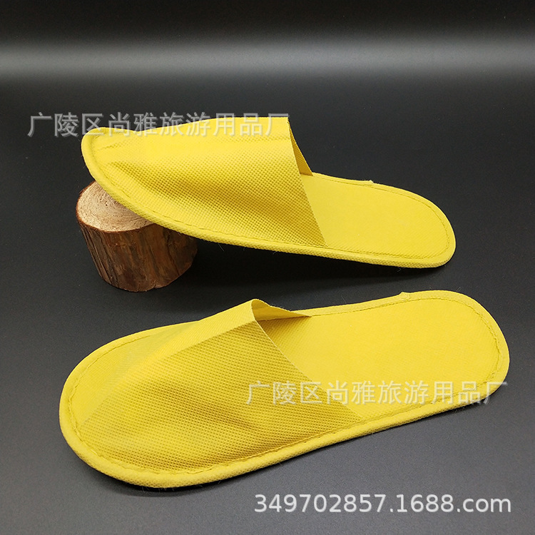 Disposable Supplies City Convenient Hotel Disposable Slippers Thicken Non-Woven Fabric Point Bead Cloth Non-Slip Sole