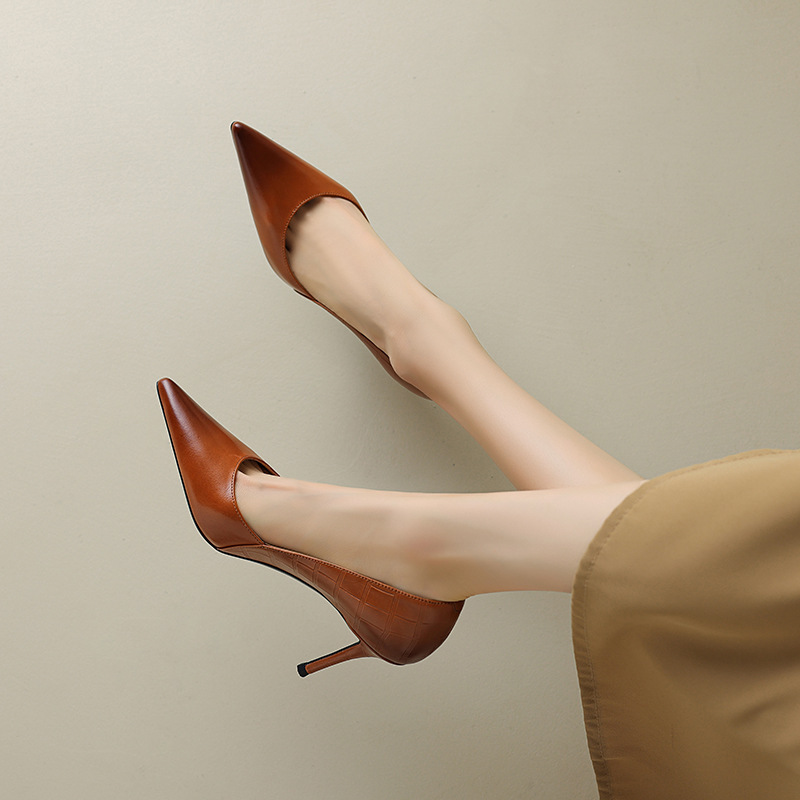 性感高跟鞋秋冬季新款鞋子尖头细跟女鞋名媛正装宴会辣妈时装单鞋