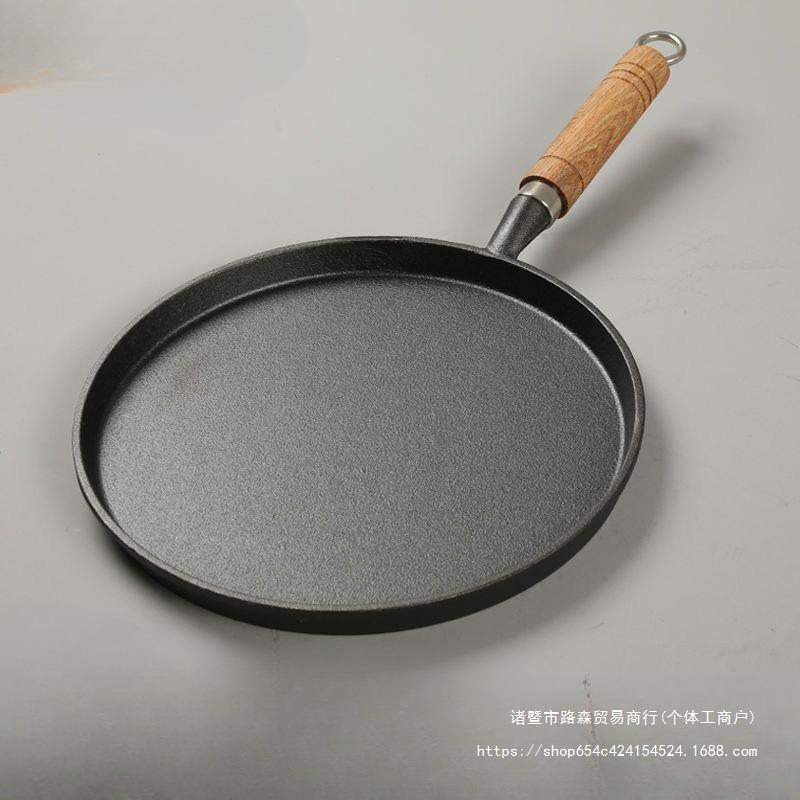 铸铁平底锅家用 烙饼无涂层不粘锅手抓饼煎饼鏊子生铁煎锅-阿里巴巴