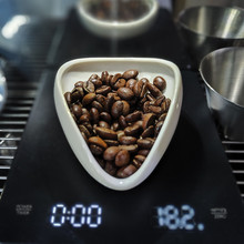 咖啡豆盘咖啡豆称量豆碟粉陶瓷量杯测美式展示冷却盘子咖啡店