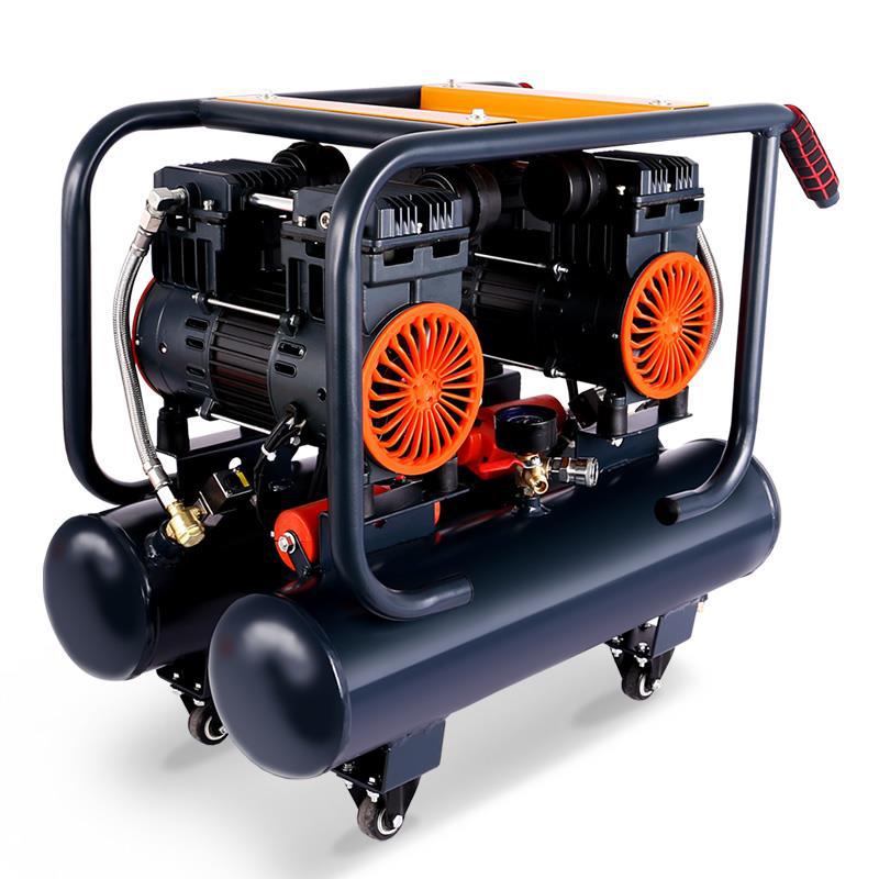 无油空气压缩机小型充气泵高压空压机木工真石漆喷漆打气泵220v