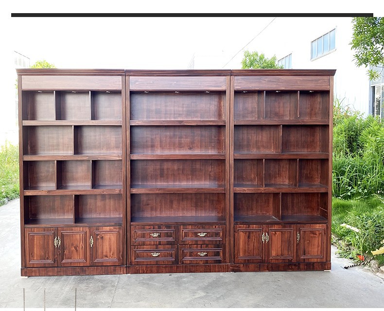 复古实木化妆品展示柜茶叶烟酒货架玉器展柜古董陈列柜包包展示柜