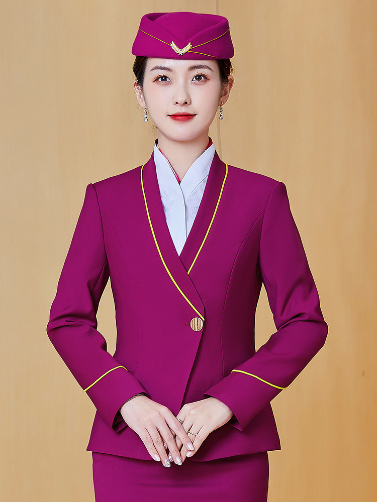 铁路空姐制服职业套装女高铁服装航空乘务员工作服艺考面试装学生