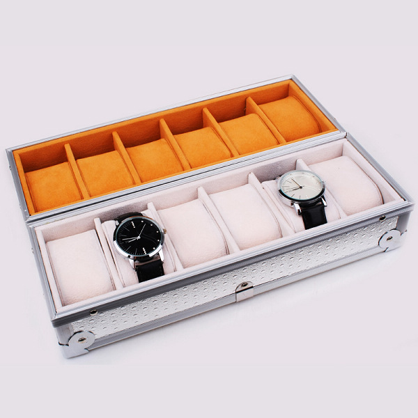 批发6格手表箱铝合金 展示箱手表收纳盒盒手表盒厂家