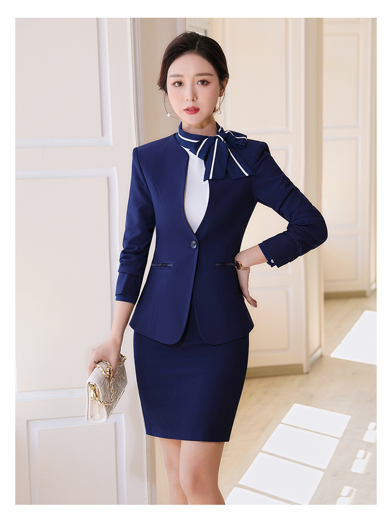 西装套装女教师正装酒店工装经理职业装珠宝店工作服房地产工服春