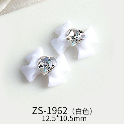 Hot Sale Internet Celebrity Nail Ornament Bowknot Sweet Girl Three-Dimensional Love Super Shiny Diamond Bow Jewelry Zs1961