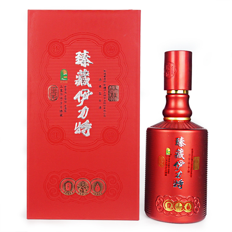 新疆白酒50度臻藏伊力特红瓶礼盒装商务会议礼品收藏高度白酒批发