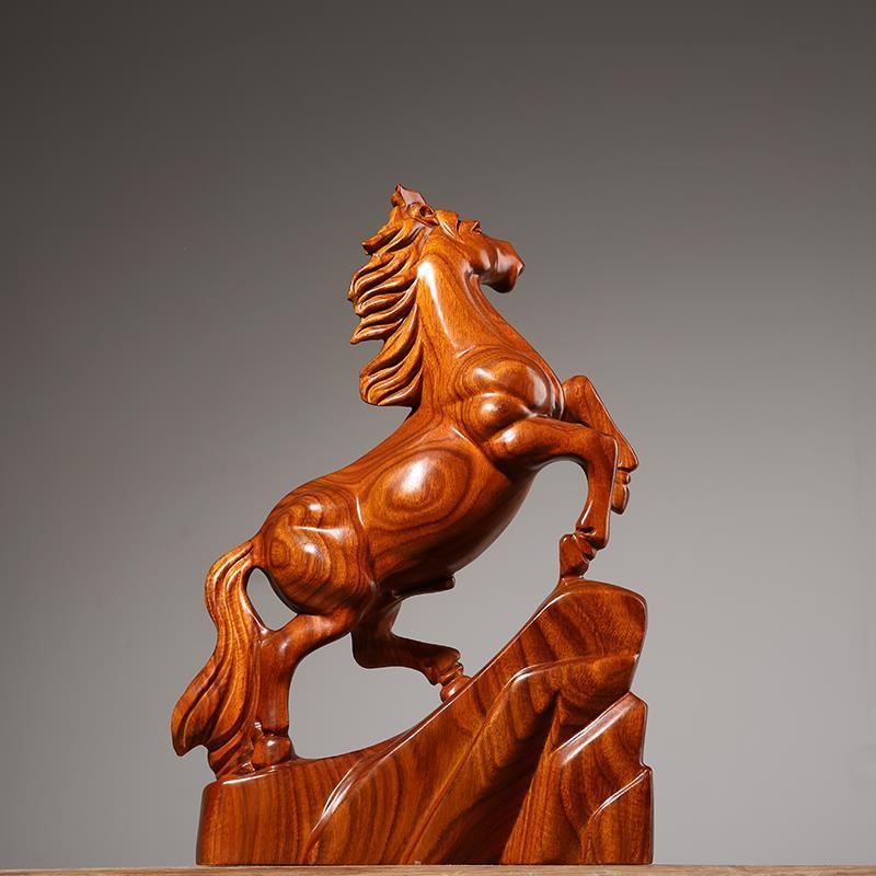 3 ew1 rosewood wood carving horse ornament solid wood horse carving crafts rosewood horse ornament wood horse ornament home opening