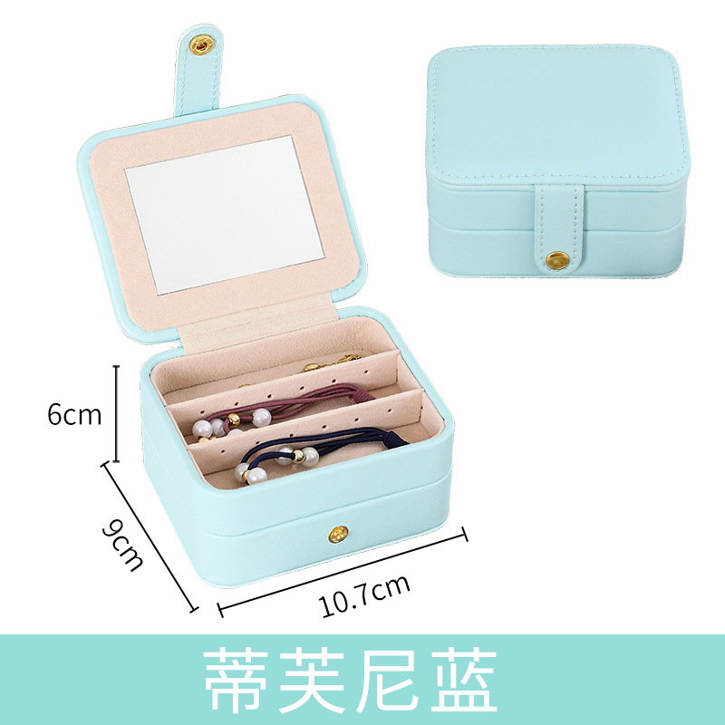 Korean Exquisite Children's Jewelry Box Multi-Layer Portable Travel Jewelry Ornament Storage Box Earrings Jewelry