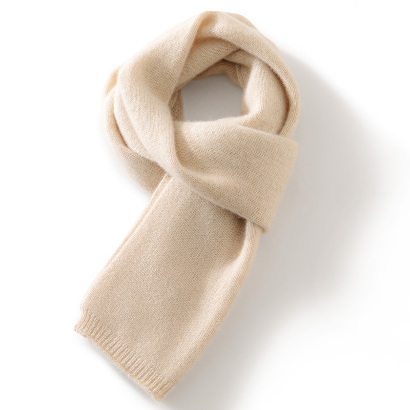 羊绒围巾女100%纯山羊绒春秋冬新款保暖情侣亲子七针加厚针织围脖