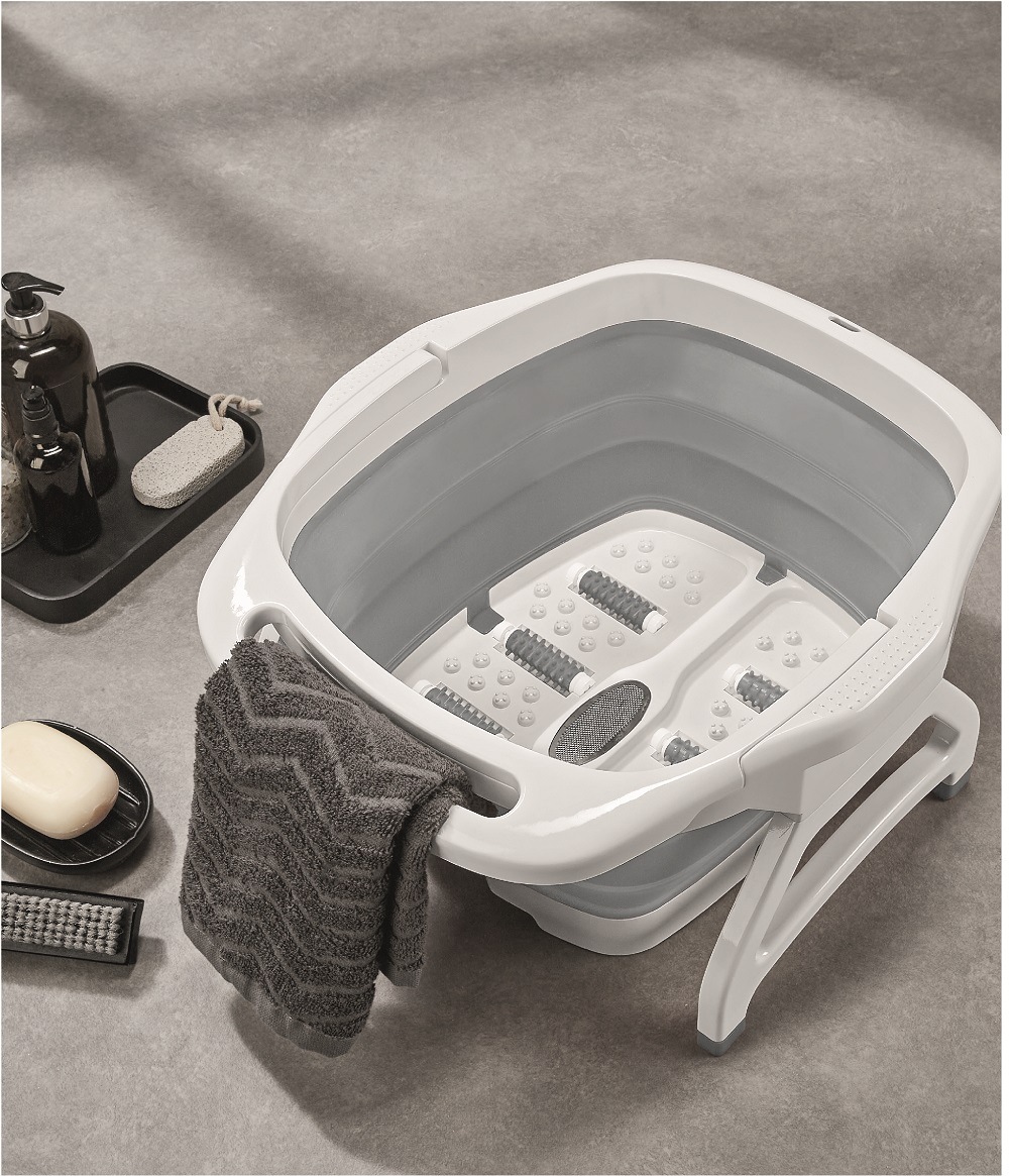 Factory Direct Japanese-Style Household Plastic Foot Bath Bucket Portable Massage Foot Bath Portable Creative Foldable Foot Bath Bucket